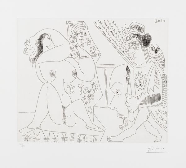 Pablo Picasso : Pittore e modella  - Asta Grafica internazionale e multipli d'autore - Associazione Nazionale - Case d'Asta italiane