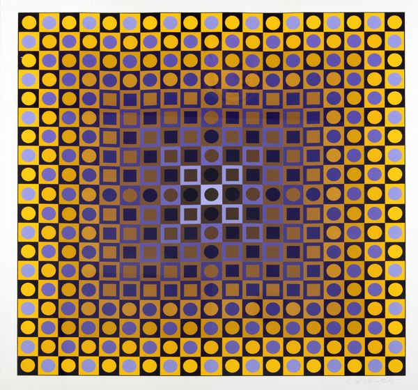 VICTOR VASARELY : Composizione  - Asta Grafica internazionale e multipli d'autore - Associazione Nazionale - Case d'Asta italiane