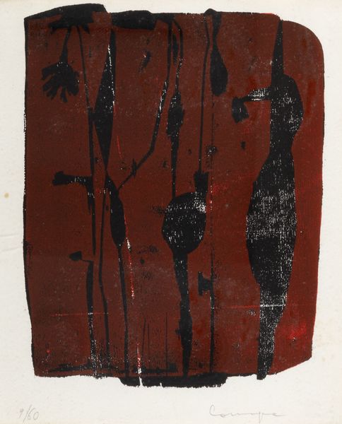 Pietro Consagra : Composizione rossa  - Asta Grafica internazionale e multipli d'autore - Associazione Nazionale - Case d'Asta italiane