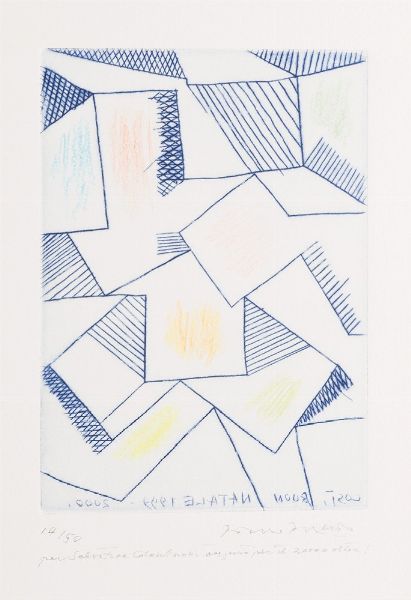 PIERO DORAZIO : Due composizioni  - Asta Grafica internazionale e multipli d'autore - Associazione Nazionale - Case d'Asta italiane