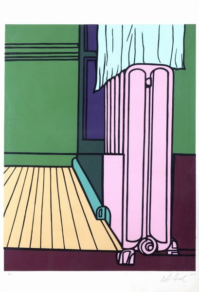 Valerio Adami : Calorifero  - Asta Grafica internazionale e multipli d'autore - Associazione Nazionale - Case d'Asta italiane