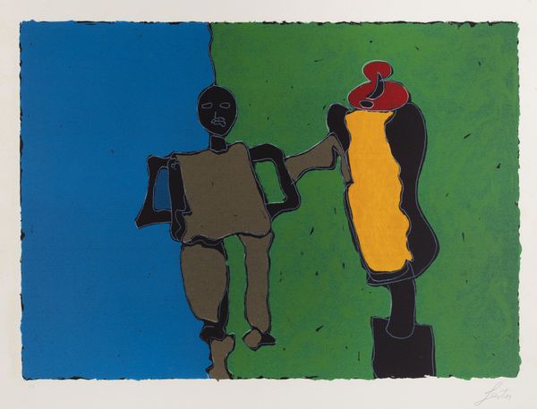 TANO FESTA : Due figure  - Asta Grafica internazionale e multipli d'autore - Associazione Nazionale - Case d'Asta italiane