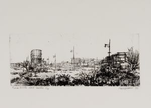 Renzo Vespignani - Periferia con gasometro