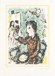Marc Chagall - Scene d'atelier