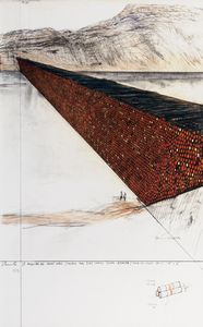 Christo - Ten million oil drums wall, Project fo the Suez Canal