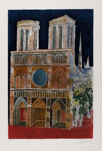 Franco  Gentilini : Les Cathdrales de France  - Asta Grafica internazionale e multipli d'autore - Associazione Nazionale - Case d'Asta italiane