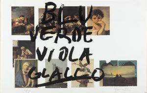 Jannis Kounellis - Blu verde viola giallo