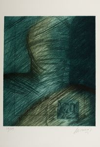 Igor Mitoraj - Volto fasciato verde