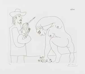 Pablo Picasso - Pittore e Ninfa