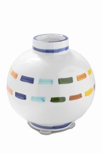 PIERO DORAZIO - Piccolo vaso tratteggiato