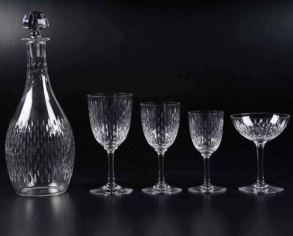 Servizio di calici Paris<BR>Francia, Manifattura Baccarat, XX secolo  - Asta L'art de la table - Associazione Nazionale - Case d'Asta italiane
