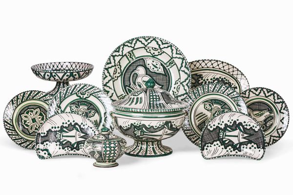 Servizio da tavola Acquapendente<BR>Acquapendente, Manifattura Fuschini-Rosa, XX secolo<BR>  - Asta L'art de la table - Associazione Nazionale - Case d'Asta italiane