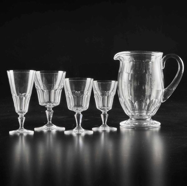 Servizio di calici Texas<BR>Francia, Manifattura Baccarat, seconda met del XX secolo<BR>  - Asta L'art de la table - Associazione Nazionale - Case d'Asta italiane