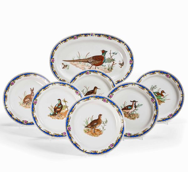 Servizio da cacciagione<BR>Doccia, Manifattura Richard Ginori, XX secolo  - Asta L'art de la table - Associazione Nazionale - Case d'Asta italiane