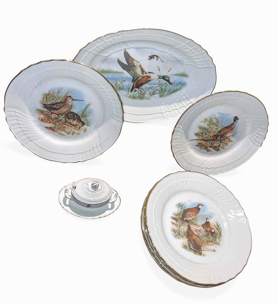 Servizio da cacciagione<BR>Doccia, Manifattura Richard Ginori, XX secolo<BR>  - Asta L'art de la table - Associazione Nazionale - Case d'Asta italiane