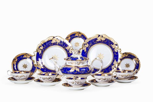 Servizio da t<BR>Inghilterra, Staffordshire, Manifattura John Ridgway, 1830-1855<BR>  - Asta L'art de la table - Associazione Nazionale - Case d'Asta italiane