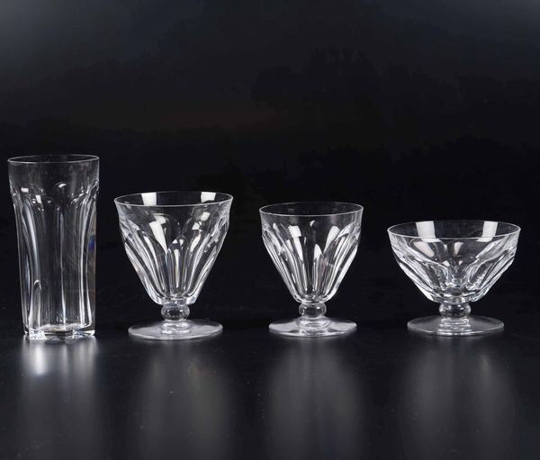 Servizio di calici Talleyrand<BR>Francia, Manifattura Baccarat, seconda met del XX secolo<BR>  - Asta L'art de la table - Associazione Nazionale - Case d'Asta italiane