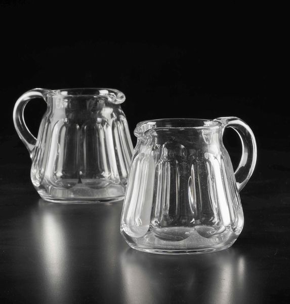 Coppia di caraffe Talleyrand<BR>Francia, Manifattura Baccarat, XX secolo  - Asta L'art de la table - Associazione Nazionale - Case d'Asta italiane