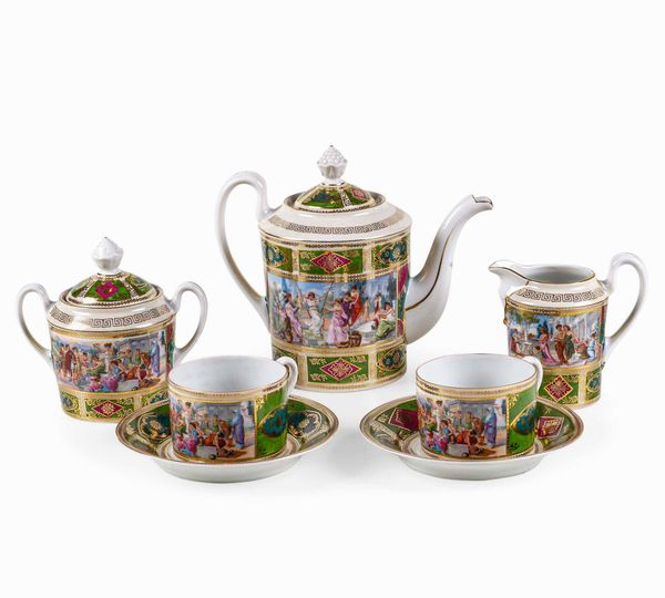 Servizio da t tte--tte<BR>Boemia, XX secolo  - Asta L'art de la table - Associazione Nazionale - Case d'Asta italiane