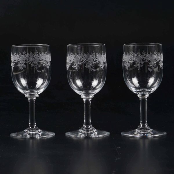 Sei calici Svign<BR>Francia, Manifattura Baccarat, XX secolo  - Asta L'art de la table - Associazione Nazionale - Case d'Asta italiane