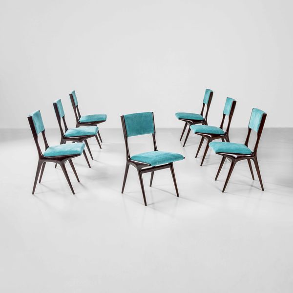 Carlo De Carli : Sette sedie  - Asta Fine design - Associazione Nazionale - Case d'Asta italiane