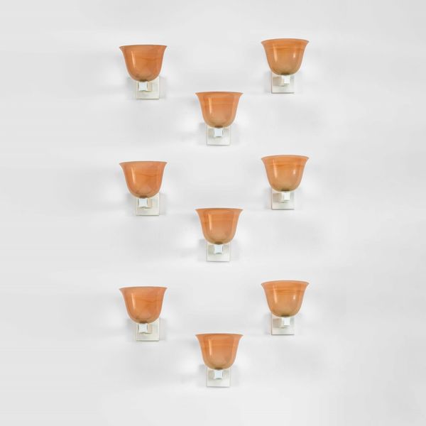 LUDOVICO DIAZ DE SANTILLANA : Nove appliques mod. 845.03  - Asta Fine design - Associazione Nazionale - Case d'Asta italiane