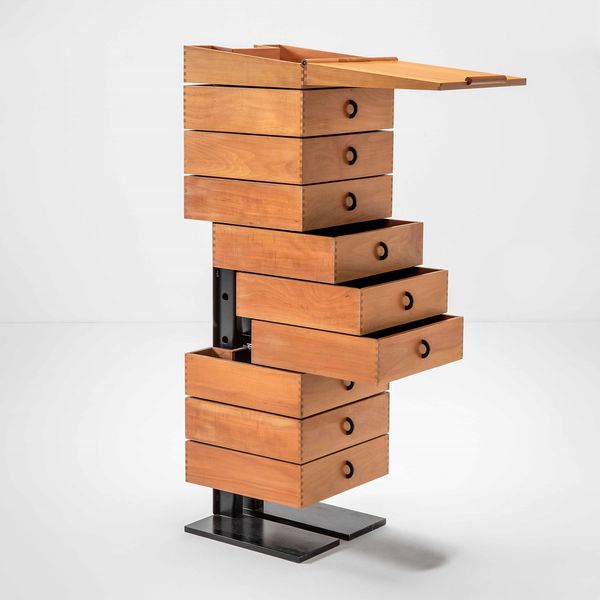 Mario Botta : Mobile Totem mod. Robot 619  - Asta Fine design - Associazione Nazionale - Case d'Asta italiane