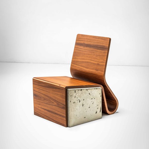 Ronald Sasson : Sedia mod. Fluid Wood  - Asta Fine design - Associazione Nazionale - Case d'Asta italiane
