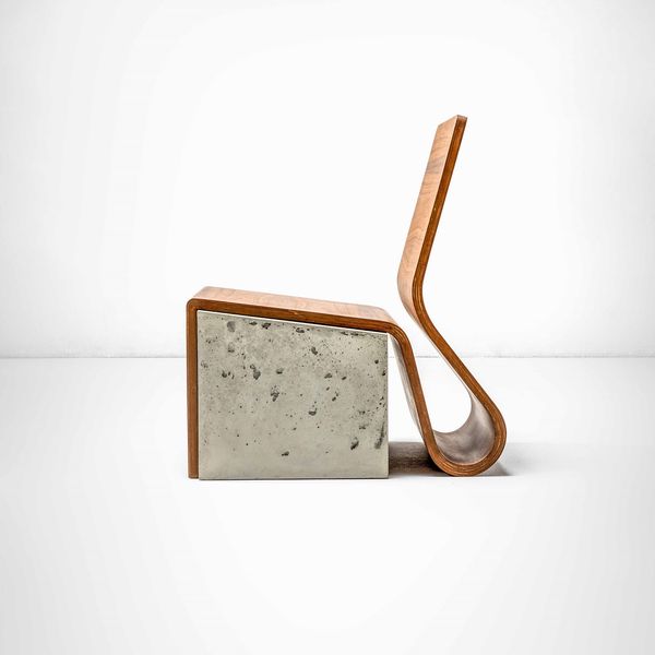 Ronald Sasson : Sedia mod. Fluid Wood  - Asta Fine design - Associazione Nazionale - Case d'Asta italiane
