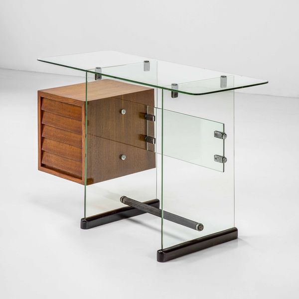 GIO PONTI : Scrivania degli uffici Vetrocoke  - Asta Fine design - Associazione Nazionale - Case d'Asta italiane