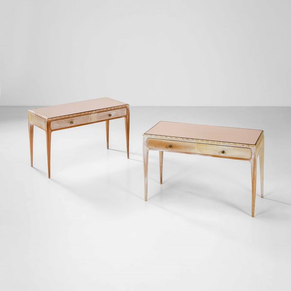 OSVALDO BORSANI : Due comodini  - Asta Fine design - Associazione Nazionale - Case d'Asta italiane