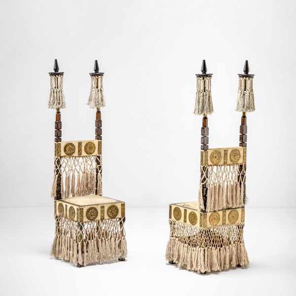 CARLO BUGATTI : Coppia di sedie a trono  - Asta Fine design - Associazione Nazionale - Case d'Asta italiane