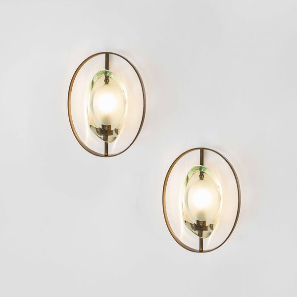 MAX INGRAND : Due appliques mod. 2240  - Asta Fine design - Associazione Nazionale - Case d'Asta italiane