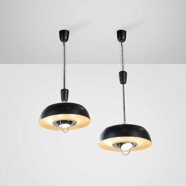 OSCAR TORLASCO : Due lampadari a contrappeso  - Asta Fine design - Associazione Nazionale - Case d'Asta italiane