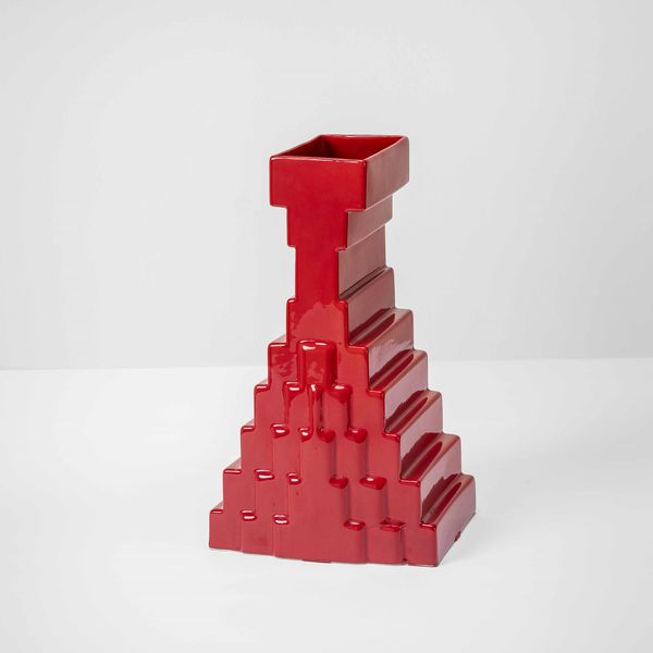 ETTORE SOTTSASS : Vaso mod. Y37  - Asta Fine design - Associazione Nazionale - Case d'Asta italiane