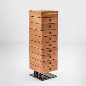 Mario Botta : Mobile Totem mod. Robot 619  - Asta Fine design - Associazione Nazionale - Case d'Asta italiane