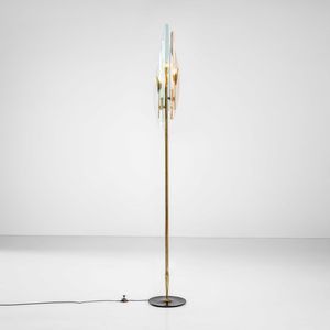 MAX INGRAND : Lampada da terra mod. Dahlia  - Asta Fine design - Associazione Nazionale - Case d'Asta italiane