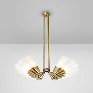 MAX INGRAND : Rara lampada a sospensione  - Asta Fine design - Associazione Nazionale - Case d'Asta italiane