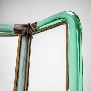 Archimede Seguso : Rara specchiera luminosa da tavolo  - Asta Fine design - Associazione Nazionale - Case d'Asta italiane