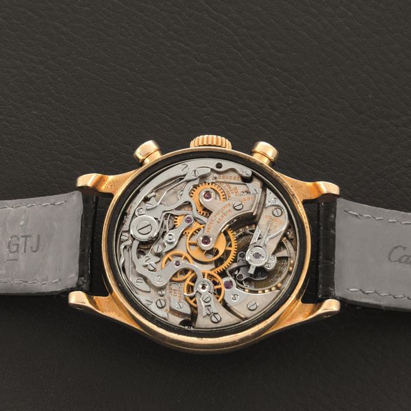 PATEK PHILIPPE - Rarissimo Tasti Tondi ref 1463 in oro giallo 18k con indici Index e numeri Arabi, due contatori quadrante Argent� Gren�.  - Asta Orologio da polso e da tasca  - Associazione Nazionale - Case d'Asta italiane