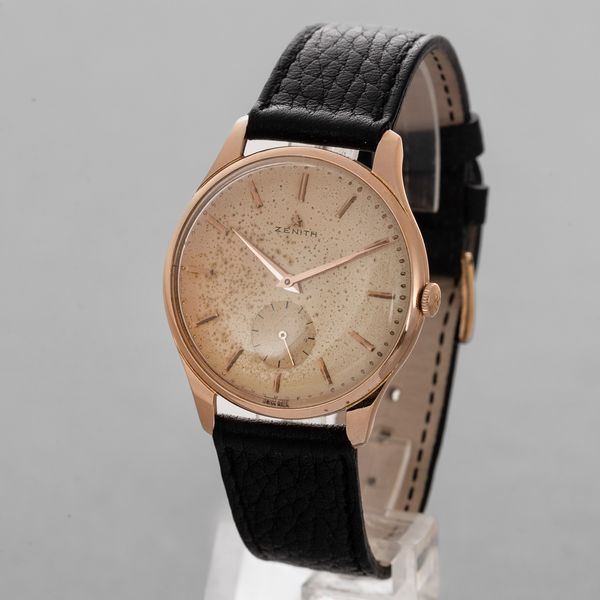 ZENITH - Stellina in oro rosa 18k con quadrante fan�, carica manuale con piccoli secondi  - Asta Orologio da polso e da tasca  - Associazione Nazionale - Case d'Asta italiane