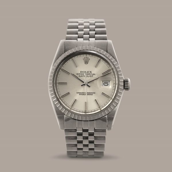 ROLEX - Datejust ref 16030 in acciaio con ghiera godronata, bracciale Jubilee, quadrante Argent� con indici a bastone, movimento automatico con datario  - Asta Orologio da polso e da tasca  - Associazione Nazionale - Case d'Asta italiane