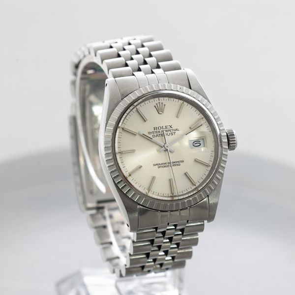 ROLEX - Datejust ref 16030 in acciaio con ghiera godronata, bracciale Jubilee, quadrante Argent� con indici a bastone, movimento automatico con datario  - Asta Orologio da polso e da tasca  - Associazione Nazionale - Case d'Asta italiane