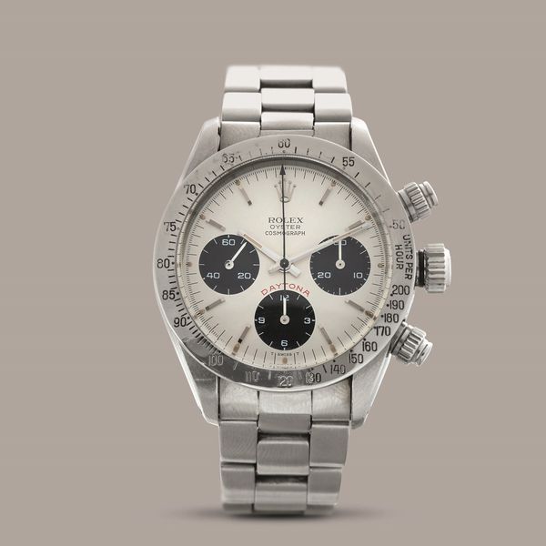 ROLEX - Cosmograph Daytona ref 6265 in acciaio cronografo tre contatori con lunetta tachimetrica, tasti a vite e quadrante Argent�  - Asta Orologio da polso e da tasca  - Associazione Nazionale - Case d'Asta italiane