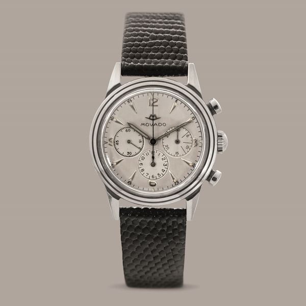 MOVADO - Subsea chrono impermeabile tre contatori in acciaio, quadrante Argent�, tasti a pompa e fondello a vite a carica manuale  - Asta Orologio da polso e da tasca  - Associazione Nazionale - Case d'Asta italiane