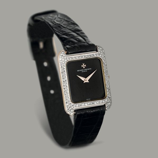 VACHERON CONSTANTIN - Lady ref 15212 in oro bianco 18k con pav� di brillanti, quadrante grigio ardesia, carica manuale  - Asta Orologio da polso e da tasca  - Associazione Nazionale - Case d'Asta italiane