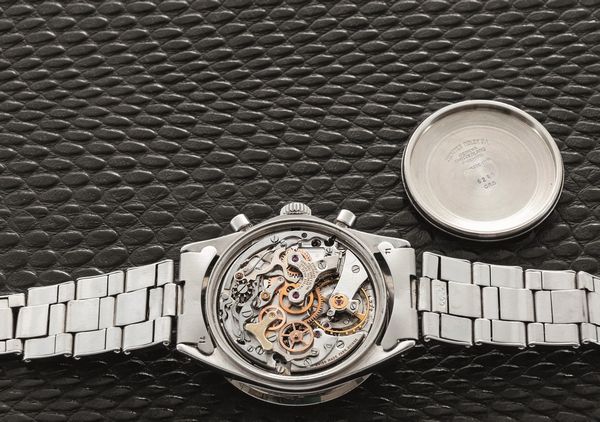 ROLEX - Daytona ref 6241 Cherry Logo carica manuale,in acciaio, quadrante Argent� contatori neri a contrasto, ghiera nera in bachelite e pulsanti a pompa  - Asta Orologio da polso e da tasca  - Associazione Nazionale - Case d'Asta italiane