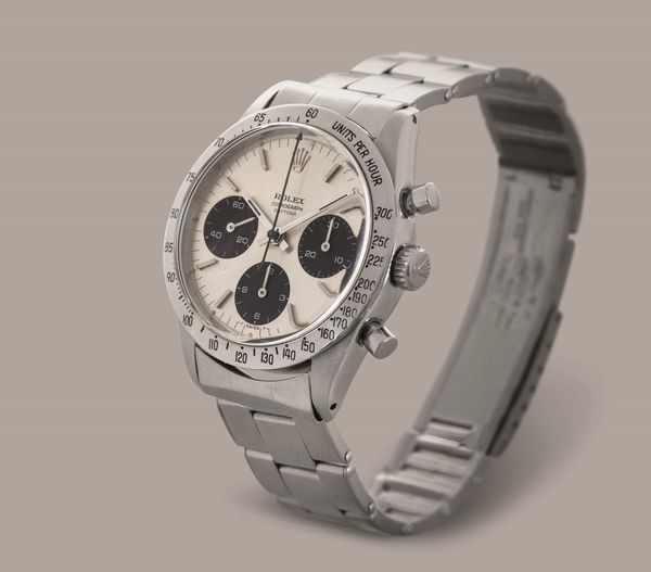 ROLEX - Cosmograph Daytona ref 6239 in acciaio Daytona Piccola in acciaio con ghiera tachimetrica, contatori neri a contrasto su quadrante Argent� e bracciale rivettato, carica manuale  - Asta Orologio da polso e da tasca  - Associazione Nazionale - Case d'Asta italiane