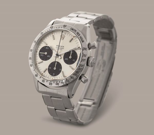 ROLEX - Cosmograph Daytona ref 6239 in acciaio Daytona Piccola in acciaio con ghiera tachimetrica, contatori neri a contrasto su quadrante Argent� e bracciale rivettato, carica manuale  - Asta Orologio da polso e da tasca  - Associazione Nazionale - Case d'Asta italiane