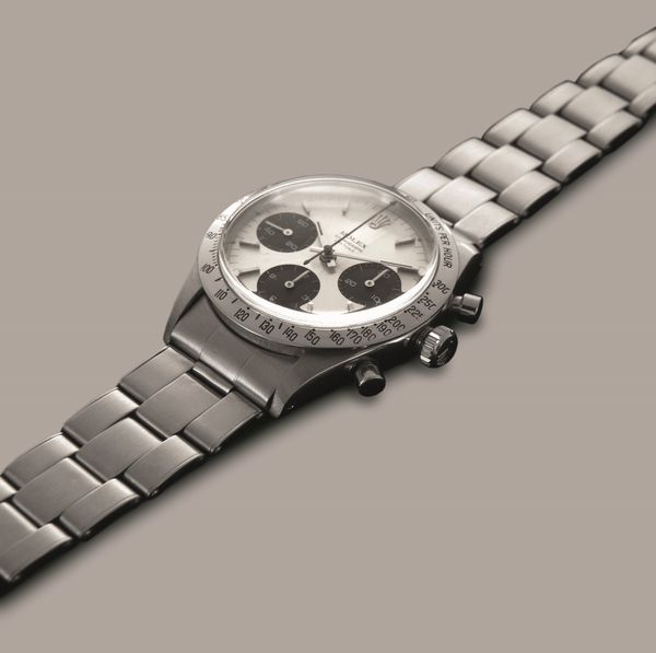 ROLEX - Cosmograph Daytona ref 6239 in acciaio Daytona Piccola in acciaio con ghiera tachimetrica, contatori neri a contrasto su quadrante Argent� e bracciale rivettato, carica manuale  - Asta Orologio da polso e da tasca  - Associazione Nazionale - Case d'Asta italiane